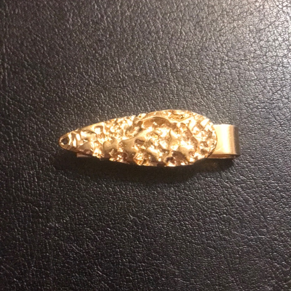 Gold Nugget tie clip